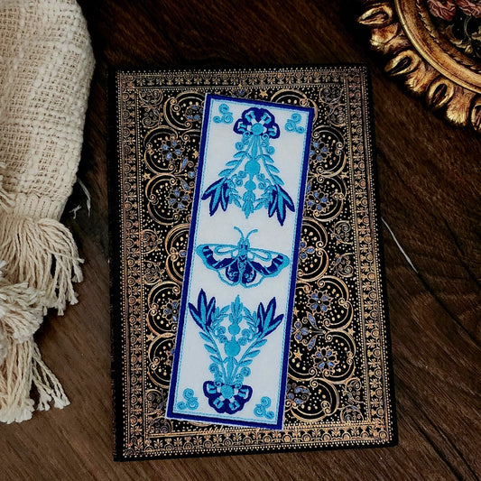 Marque-pages brodé « Blue Papilio »