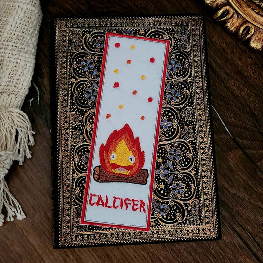 Marque-pages brodé « Calcifer »
