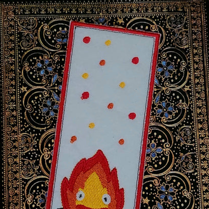 Marque-pages brodé « Calcifer »