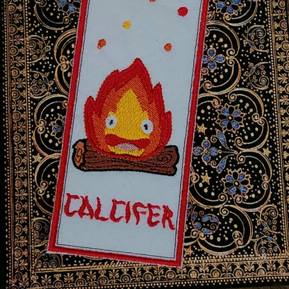 Marque-pages brodé « Calcifer »