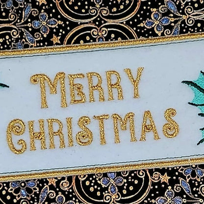 Marque-pages brodé « Christmas »