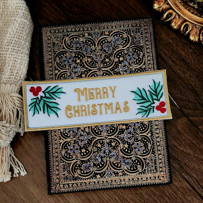 Marque-pages brodé « Christmas »