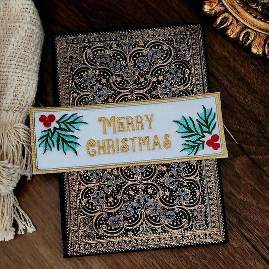 Marque-pages brodé « Christmas »