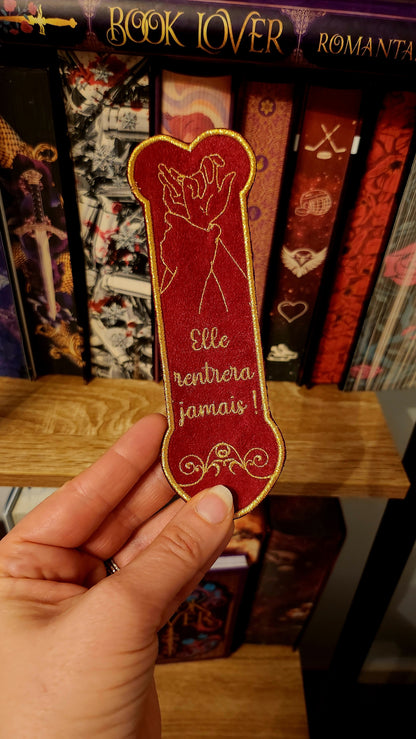 Marque-page brodé  « Jamais dire jamais ! »