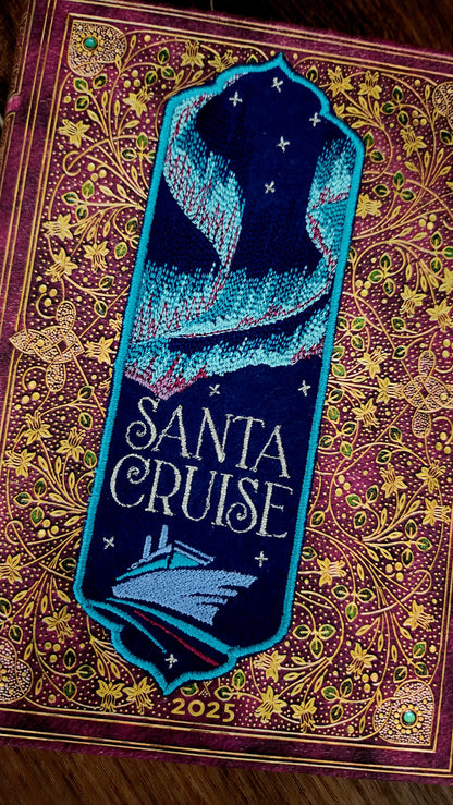 Marque-page brodé  « Santa Cruise » de Flora Peony